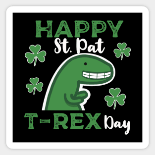 Happy St. Pat T-Rex Day Dinosaur Saint Patrick’s Day Pun Sticker